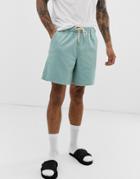 Asos Design Slim Shorts In Pastel Blue Cord