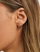 Whistles Seed Bead Tiny Hoop Earring In Gold
