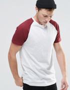 Brave Soul Raglan Sleeve T-shirt - Beige