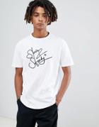 Asos Design Relaxed T-shirt With Slow And Steady Print - White
