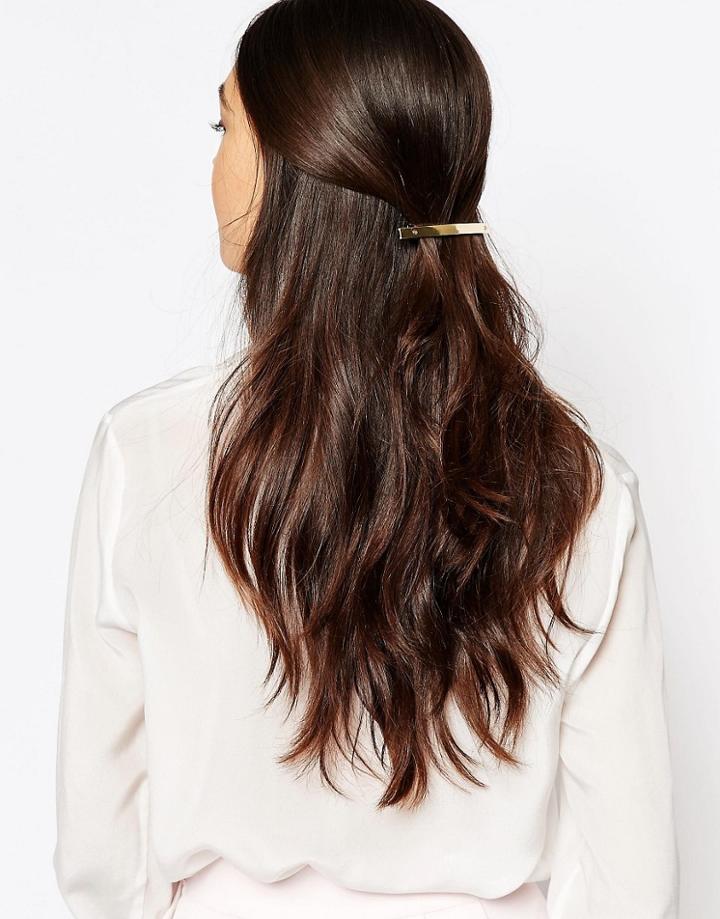 Johnny Loves Rosie Slim Bar Hair Clip - Gold