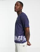 Native Youth Tie Dye Border T-shirt In Navy - Part Of A Set