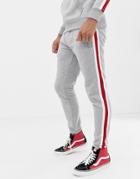 Good For Nothing Sweatpants With Side Stripe In Gray