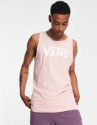 Vans Tank Top With Flying V Chest Logo In Pink