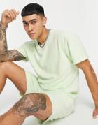 Asos 4505 Oversized T-shirt In Terry-green