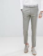 Harry Brown Taupe Textured Stretch Skinny Fit Wedding Suit Pants - Multi