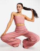 Vesper Wide Leg Pants With High Waist In Duty Pink - Part Of A Set