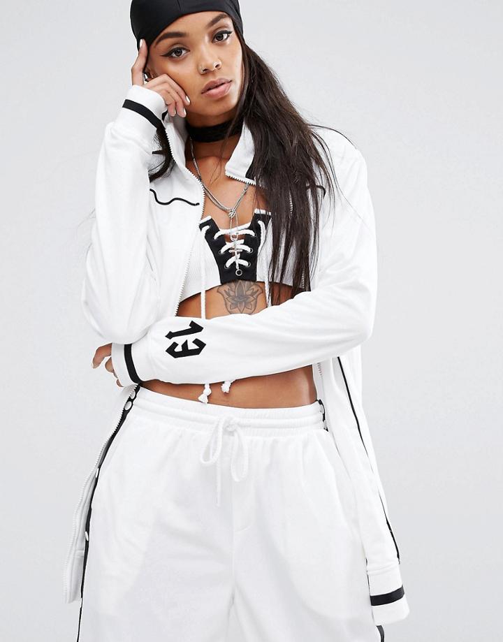 Fenty X Puma By Rihanna Longline Bomber Jacket - White
