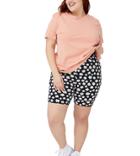 Cotton: On Curve Jersey Short In Daisy Print-multi