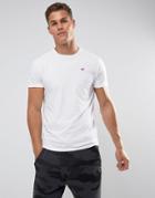 Hollister Crew T-shirt Slim Fit Icon Logo In White - White