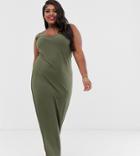 Vero Moda Curve Jersey Maxi Dress - Green