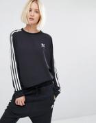Adidas Originals Three Stripe Chiffon Sweatshirt - Black