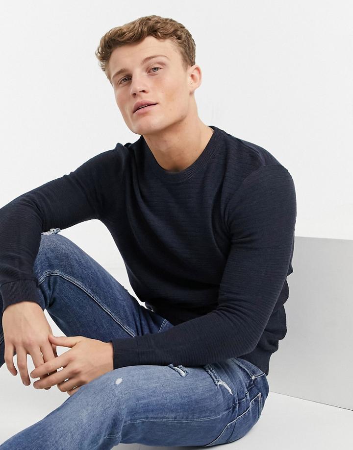 Selected Homme Charlton Crew Neck Sweater-navy