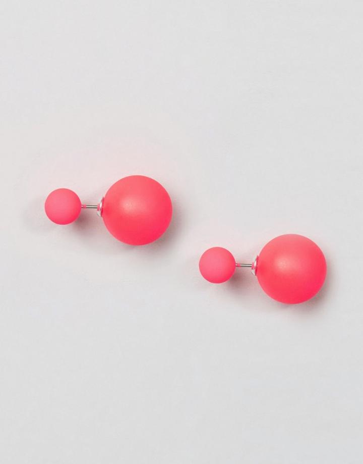 Asos Neon Through Earrings - Pink