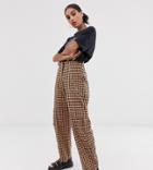The Ragged Priest Gingham Pants With Chain Detail Two-piece - Orange