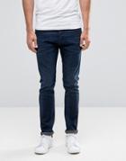 Diesel Tepphar Skinny Jeans 857z Dark Indigo - Blue