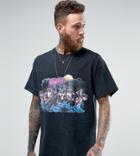 Reclaimed Vintage Inspired Oversized T-shirt In Black With Wolf Print - Black