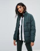 Ellesse Padded Jacket With High Neck - Green
