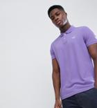 Hollister Solid Core Seagull Logo Polo Contrast Placket In Purple Exclusive To Asos - Purple