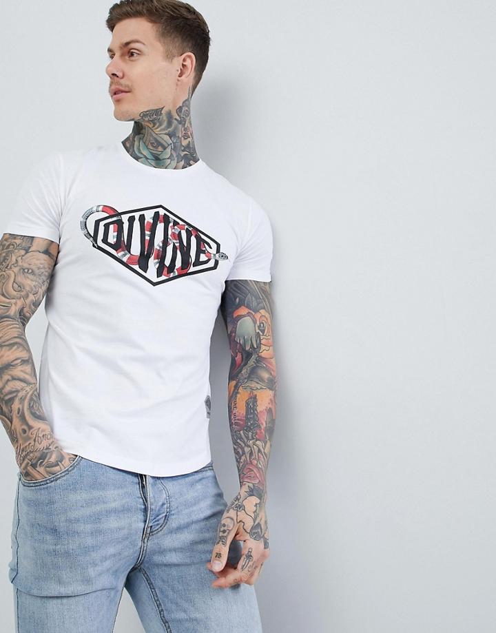 Divine Reptile Front Logo T-shirt - White