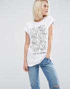 Asos T-shirt With Spot The Unicorn Print - White
