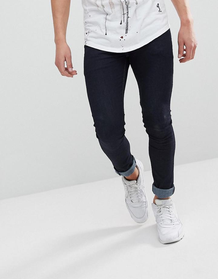 Religion Skinny Fit Jeans In Dark Wash-blue