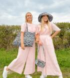 Labelrail X Olivia & Alice Jumpsuit With Seam Detail In Texture-pink