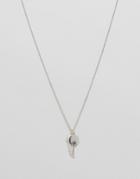 Chained & Able Mini Wing Bunch Necklace In Silver - Silver