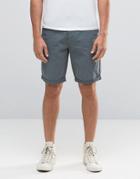 New Look Slim Fit Chino Shorts In Teal - Blue