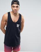 11 Degrees Logo Tank In Black - Black