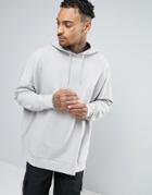 Asos Extreme Oversized Hoodie In Gray - Gray