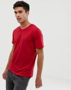 Selected Homme Perfect T-shirt In Pima Cotton - Red