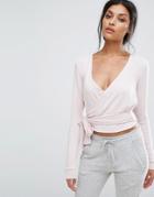South Beach Tie Side Cutout Detail Top In Pink - Pink