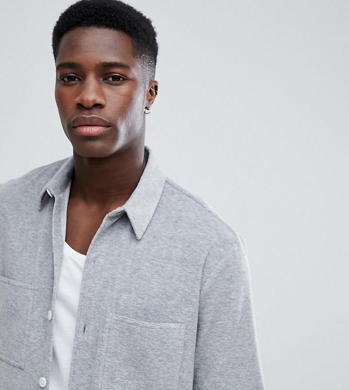 Noak Short Sleeve Shirt In Towelling - Gray