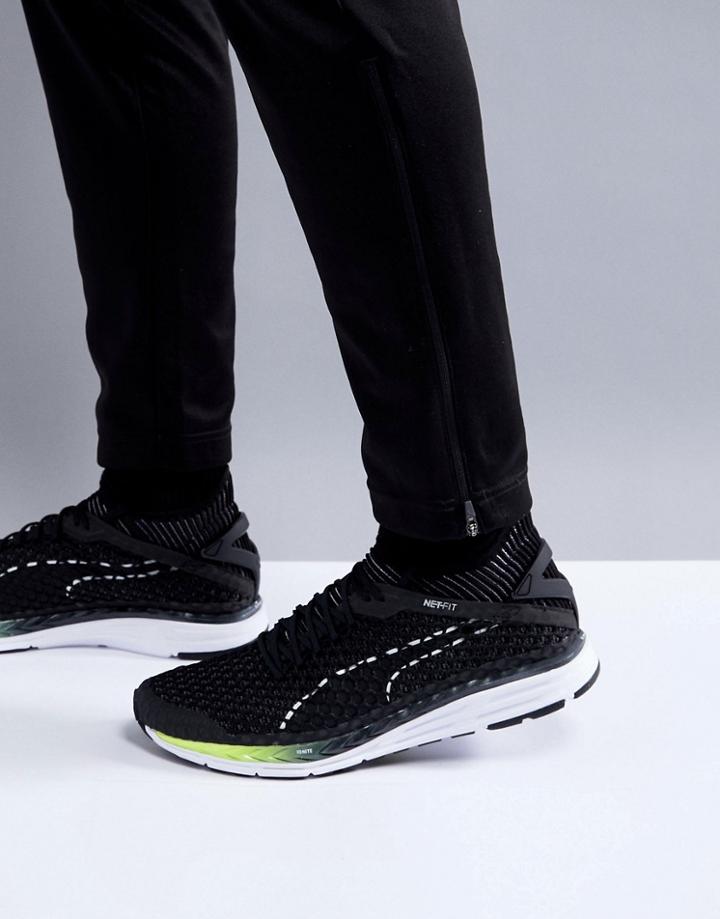 Puma Running Speed Ignite Netfit 2 Sneakers In Black 19097702 - Black