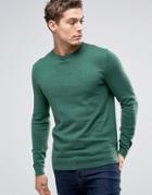 Esprit Crew Neck Cashmere Mix Sweater - Green