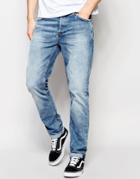 Only & Sons Mid Wash Slim Fit Jeans - Mid Blue
