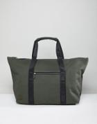 Mi-pac Carryall Canvas Weekend Bag In Khaki - Green