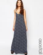 Asos Tall Strappy Maxi Dress In Ditsy Print - Multi