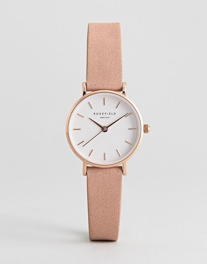 Rosefield 26wpr-263 Leather Watch In Pink - Pink