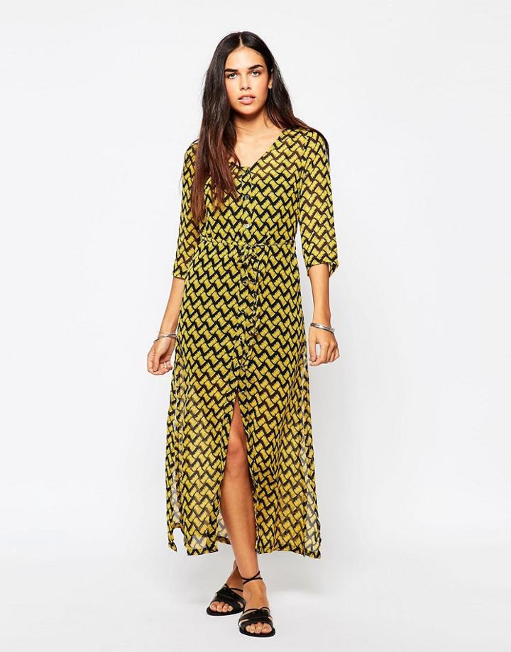 Goldie Karley Dress In Sketch Print - Multi