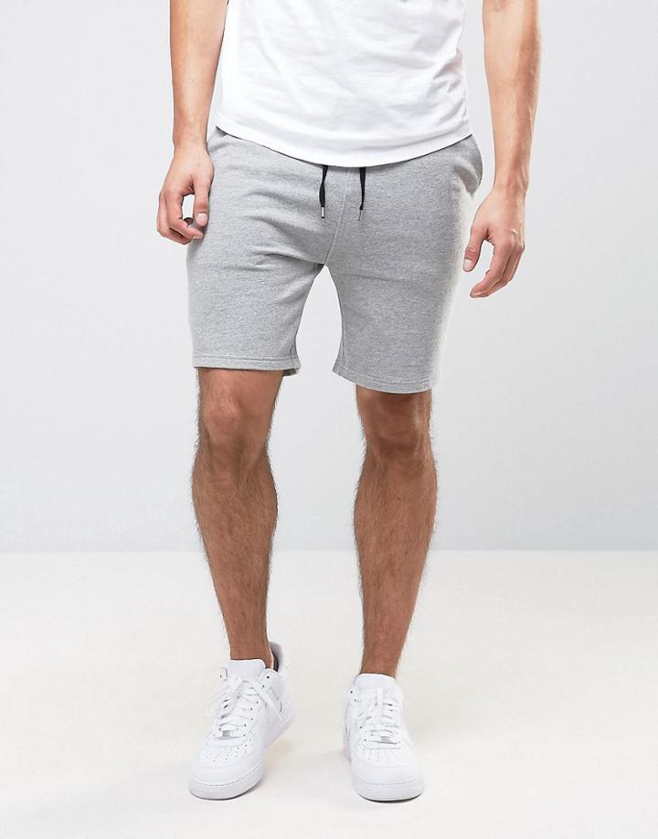 Asos Skinny Shorts In Gray - Gray