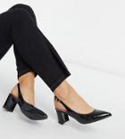 Raid Wide Fit Rubina Heeled Shoes In Black Croc