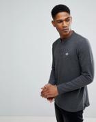 Le Shark Pique Marl Long Sleeve Henley - Gray