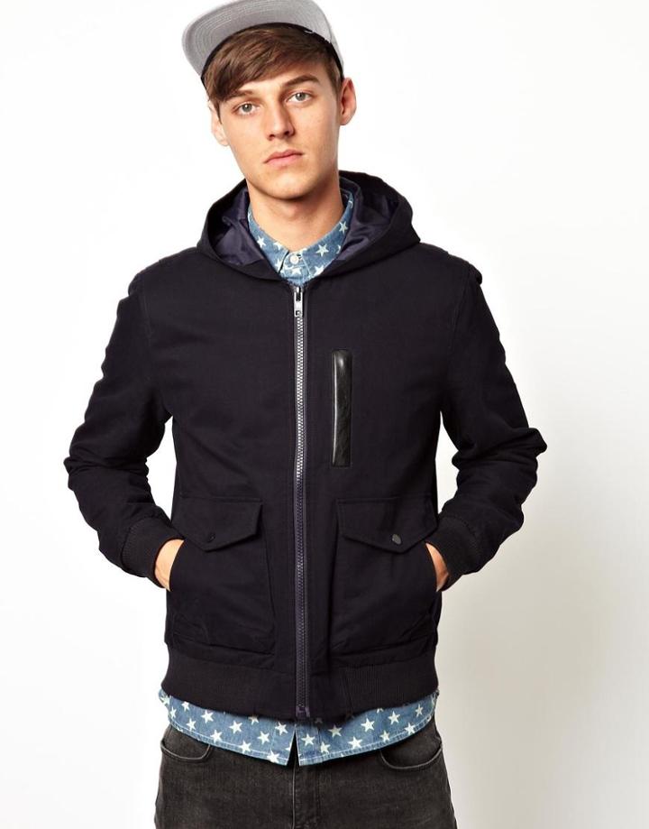 Asos Hooded Bomber Jacket