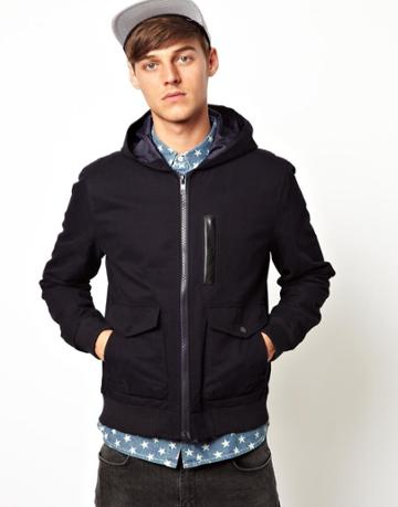 Asos Hooded Bomber Jacket