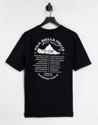 Fila T-shirt With Back Print In Black