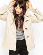 Asos Duffle Coat In Brushed Cotton - Stone $103.00