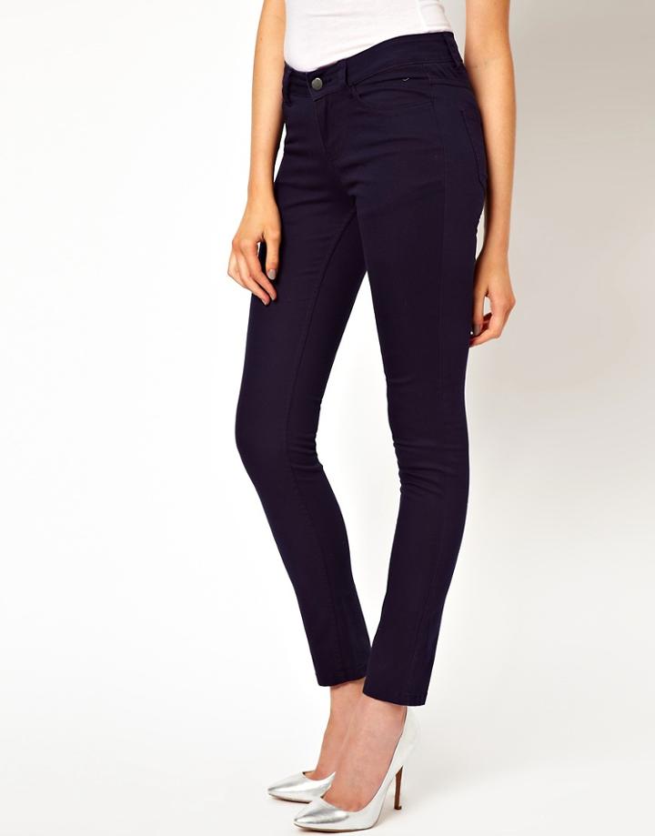 Pieces Jegging In Dark Denim - Blue