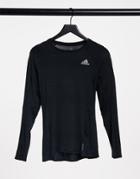 Adidas Running Long Sleeve Top In Black